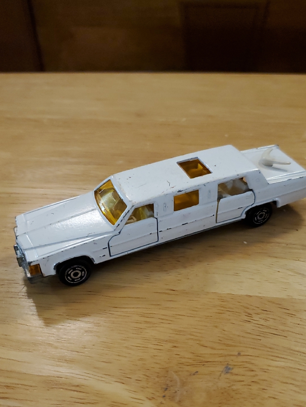 Vintage Majorette White Stretch Limo Die-Cast Toy Car